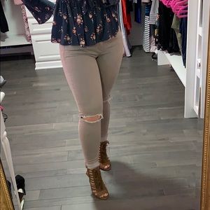 Free people destroyed skinny jeans